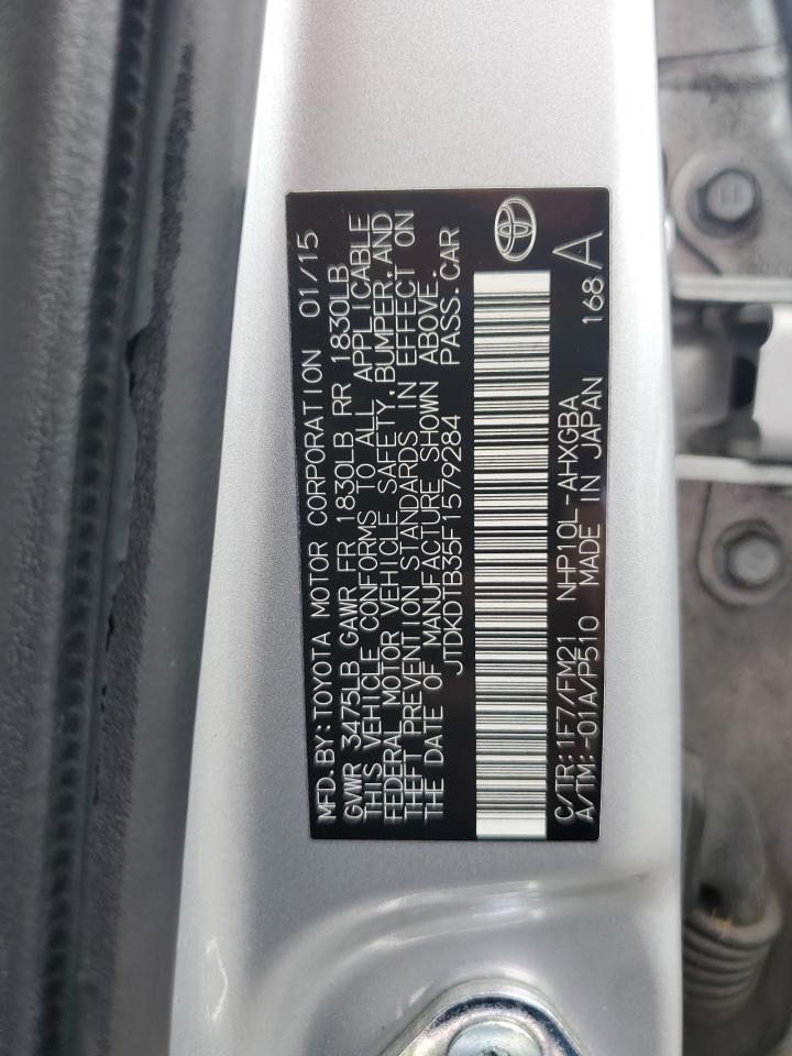 JTDKDTB35F1579284 2015 Toyota Prius C