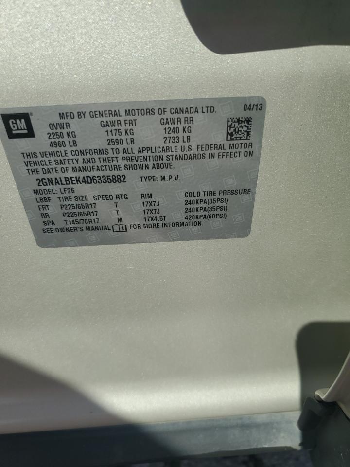 2GNALBEK4D6335882 2013 Chevrolet Equinox Ls