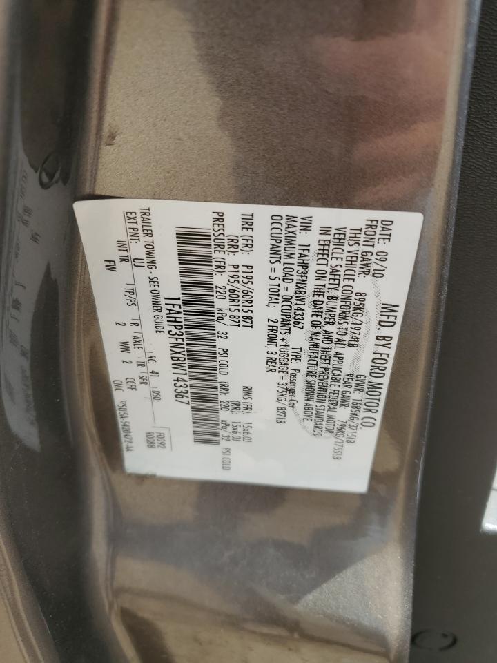 1FAHP3FNXBW143367 2011 Ford Focus Se