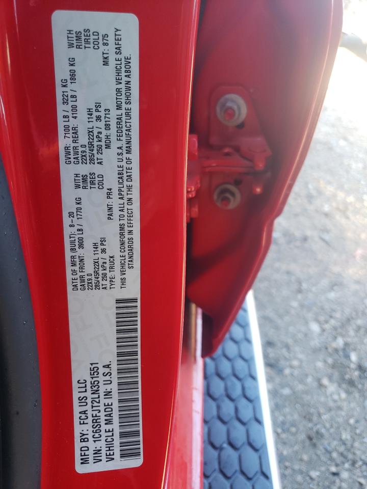 1C6SRFJT2LN351551 2020 Ram 1500 Laramie