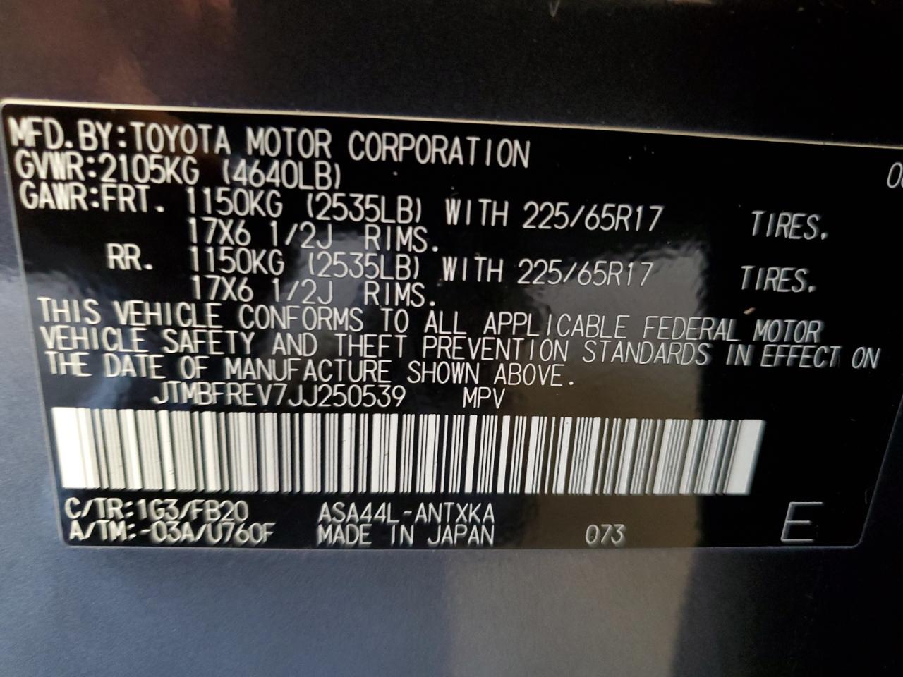 JTMBFREV7JJ250539 2018 TOYOTA RAV 4 - Image 13