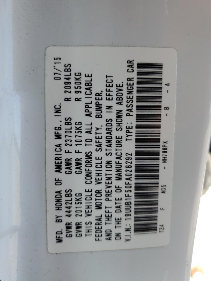 19UUB1F50FA028292 2015 Acura Tlx Tech