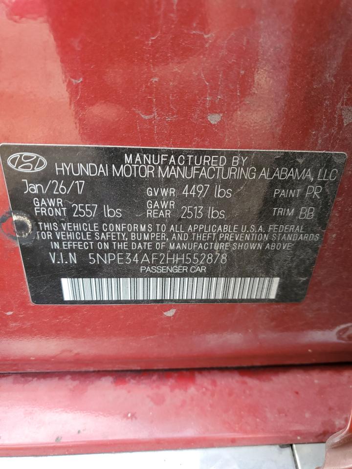 5NPE34AF2HH552878 2017 Hyundai Sonata Sport