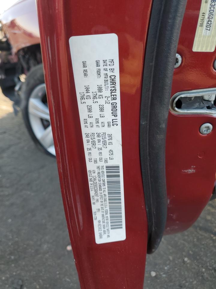 2012 Jeep Compass Latitude VIN: 1C4NJDEB3CD604207 Lot: 71370254