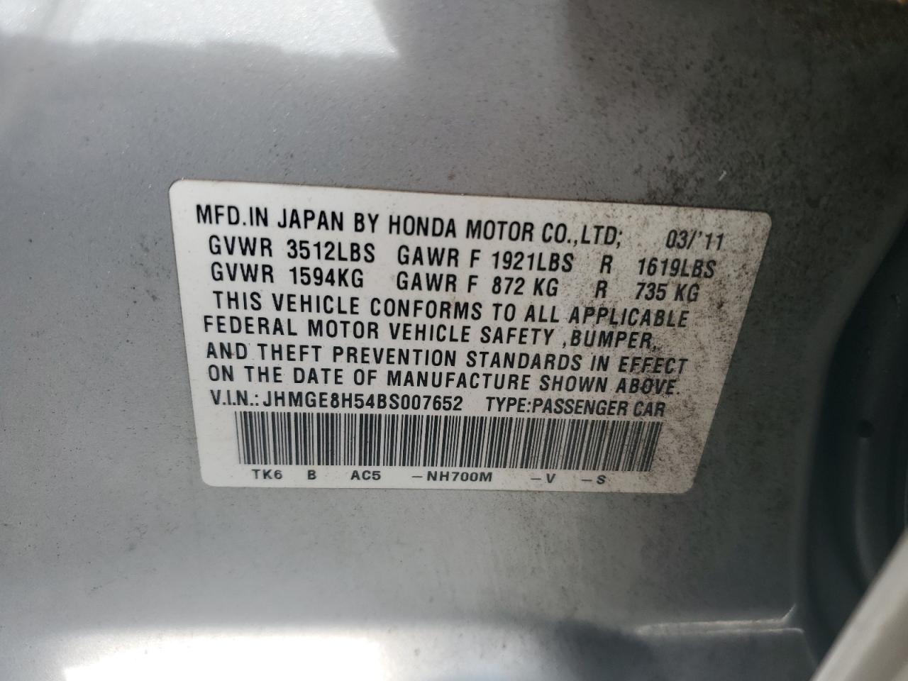 JHMGE8H54BS007652 2011 Honda Fit Sport