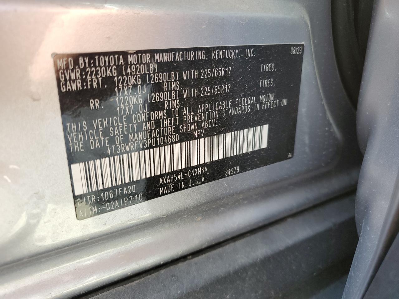 4T3RWRFV3PU104680 2023 TOYOTA RAV 4 - Image 15