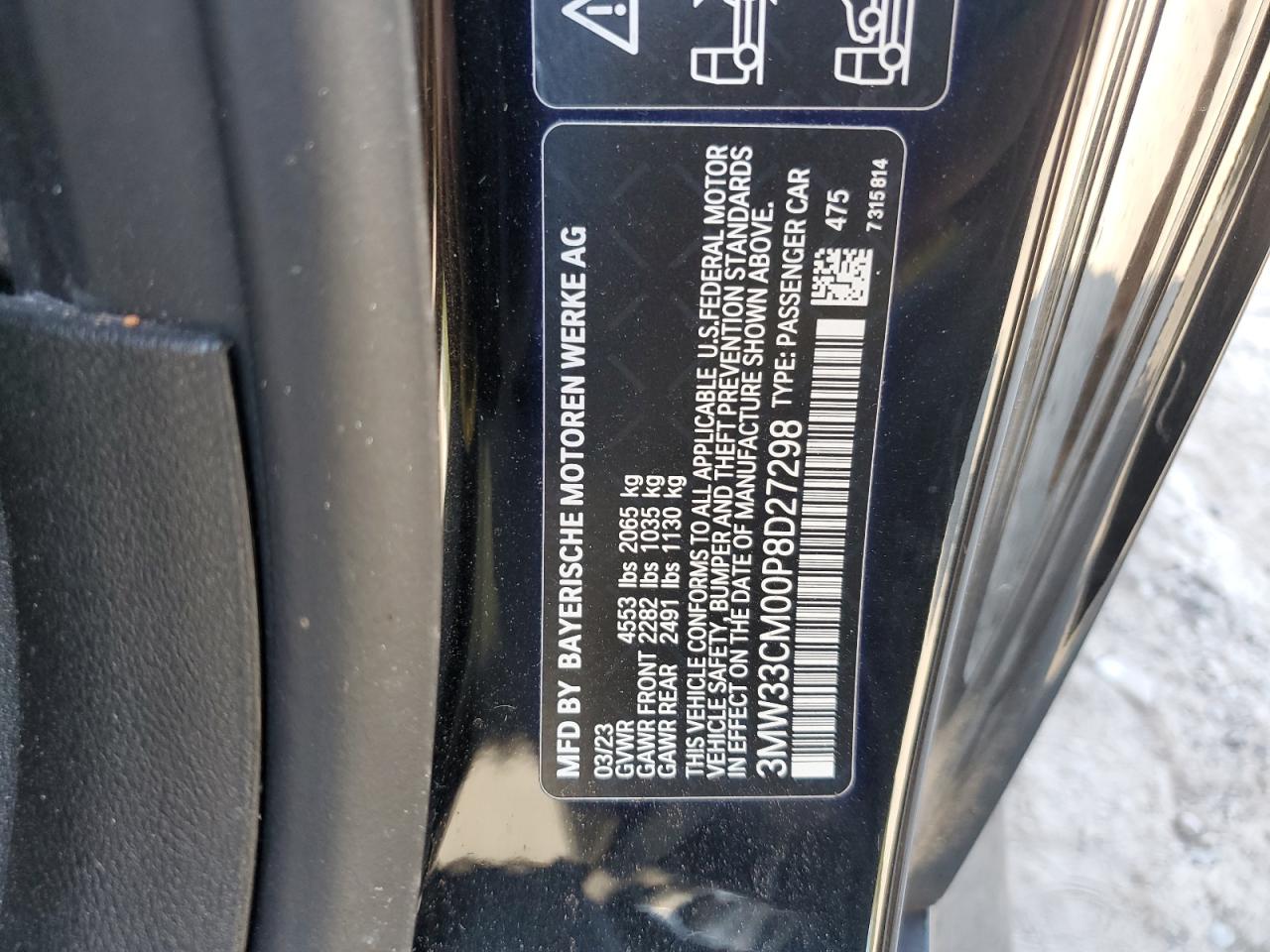 3MW33CM00P8D27298 2023 BMW 230Xi