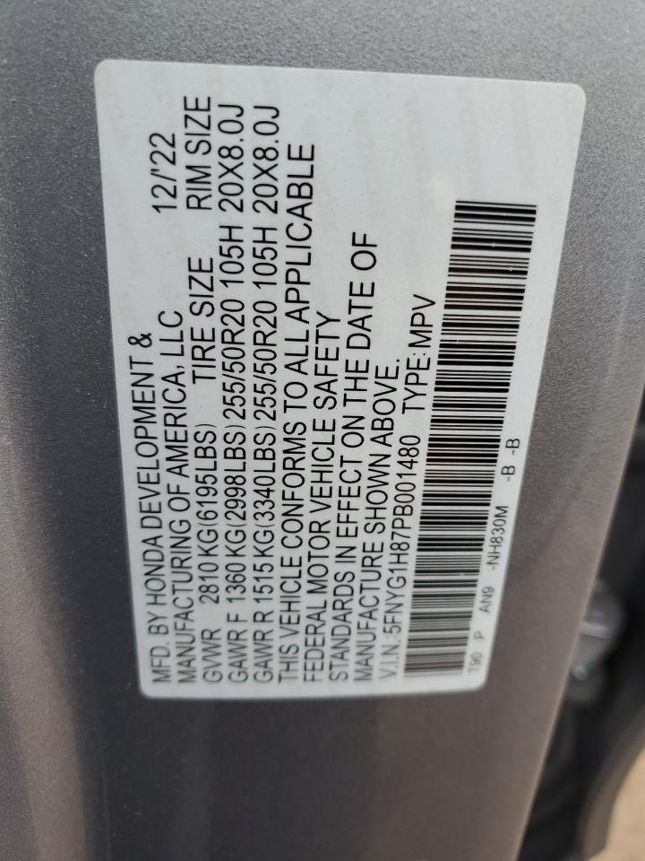 5FNYG1H87PB001480 2023 HONDA PILOT - Image 12