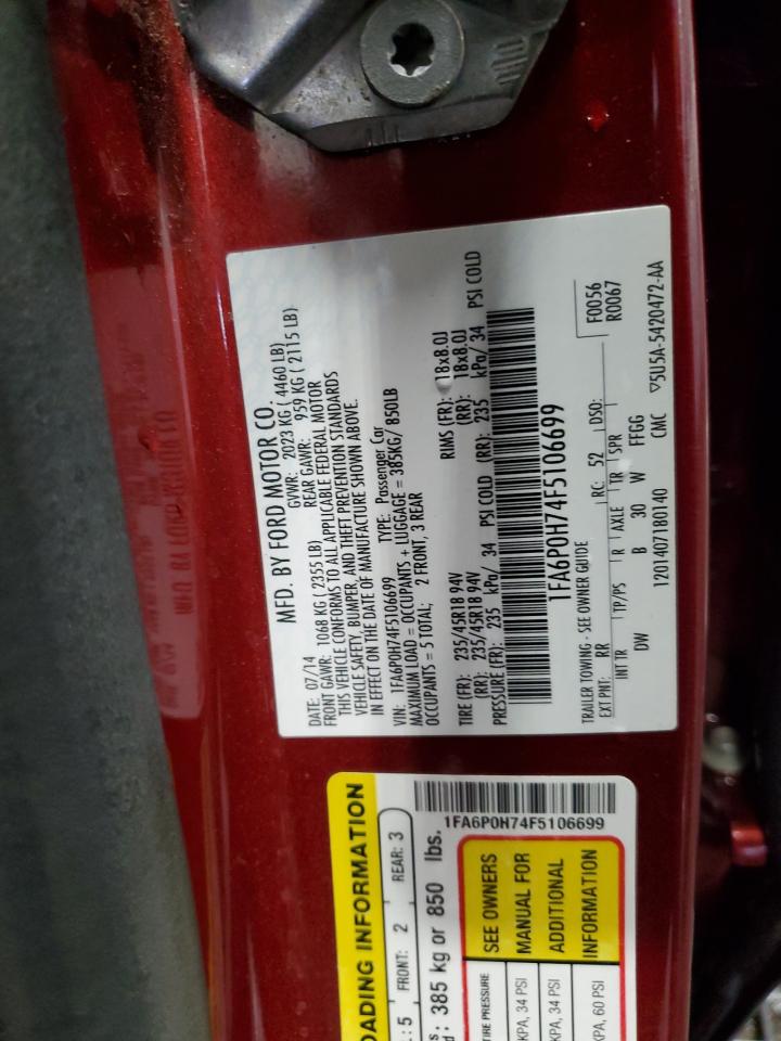 1FA6P0H74F5106699 2015 Ford Fusion Se