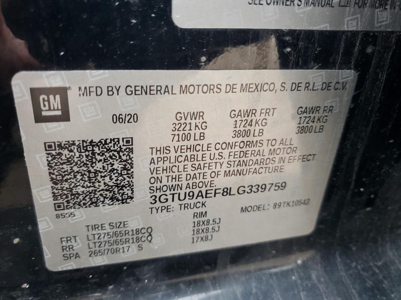 3GTU9AEF8LG339759 2020 GMC Sierra K1500