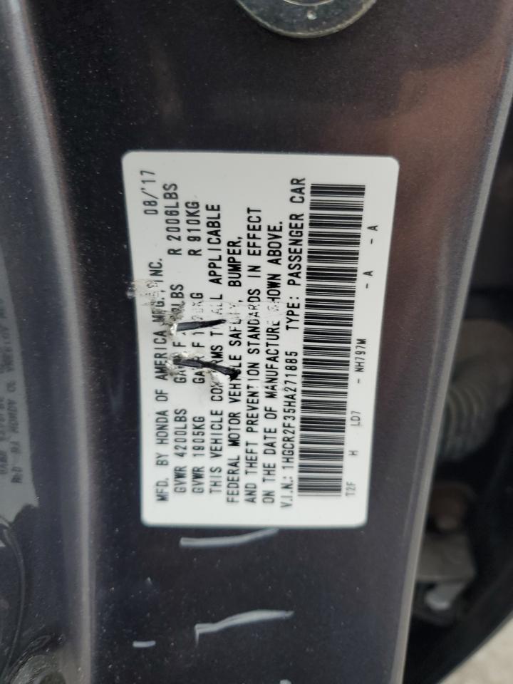 1HGCR2F35HA271885 2017 Honda Accord Lx