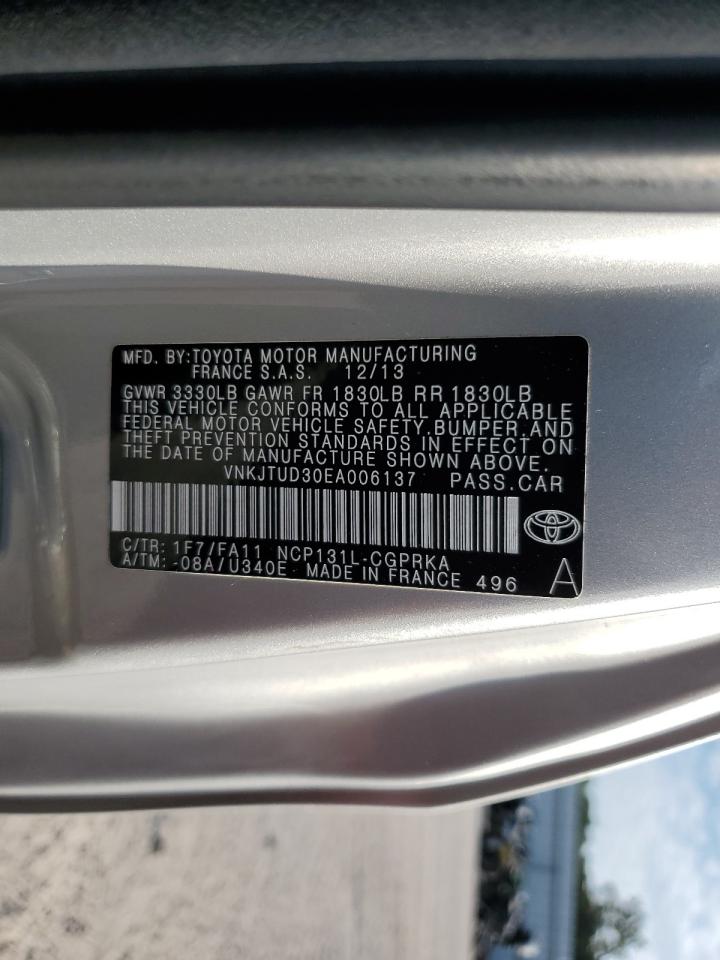 VNKJTUD30EA006137 2014 Toyota Yaris