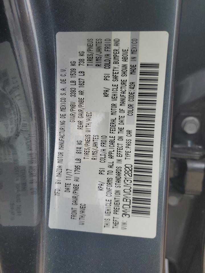 3MYDLBYV0JY312820 2018 Toyota Yaris Ia