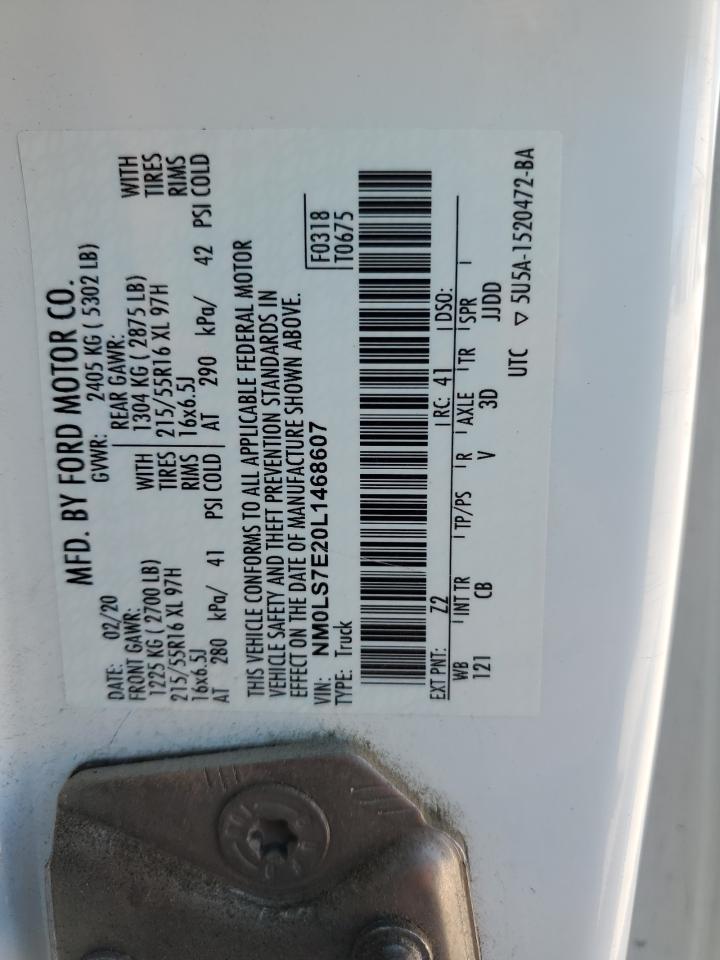 NM0LS7E20L1468607 2020 Ford Transit Connect Xl