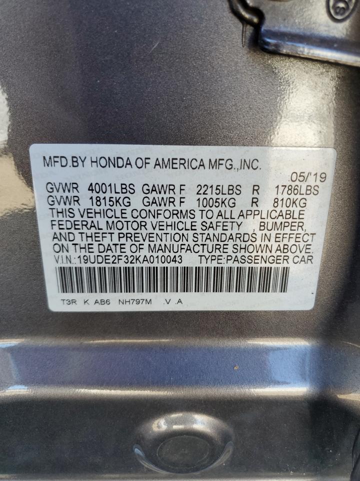 19UDE2F32KA010043 2019 Acura Ilx