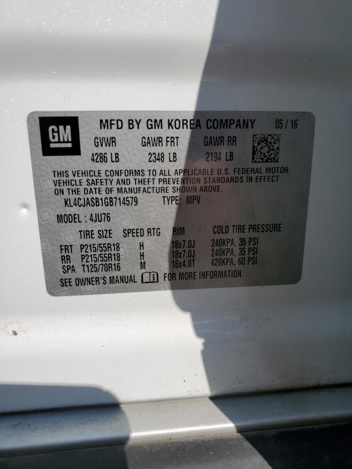 KL4CJASB1GB714579 2016 Buick Encore