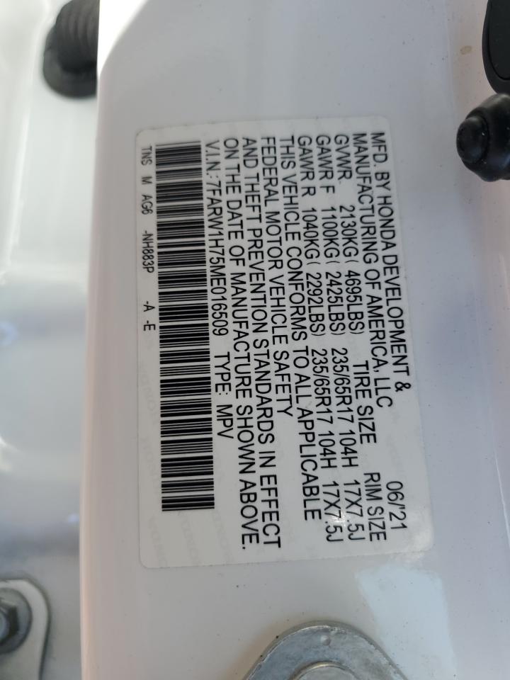 7FARW1H75ME016509 2021 Honda Cr-V Se