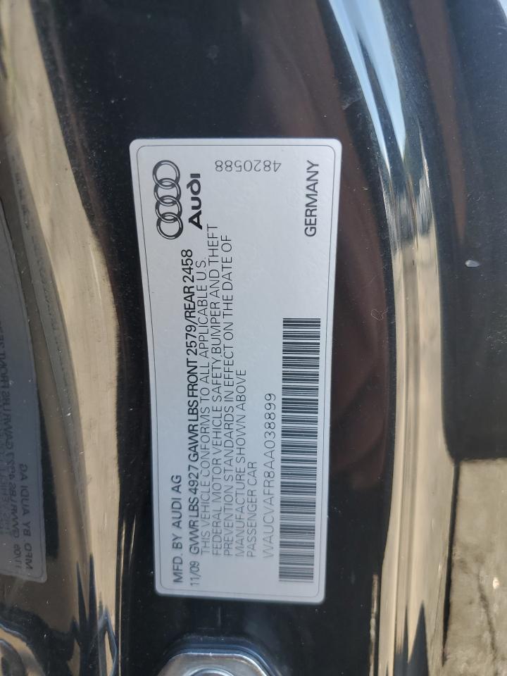 2010 Audi S5 Premium Plus VIN: WAUCVAFR8AA038899 Lot: 73307324