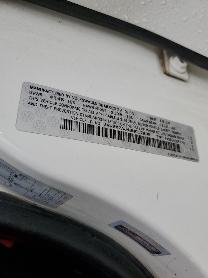 2011 Volkswagen Jetta Se VIN: 3VWBX7AJ4BM017899 Lot: 73037924