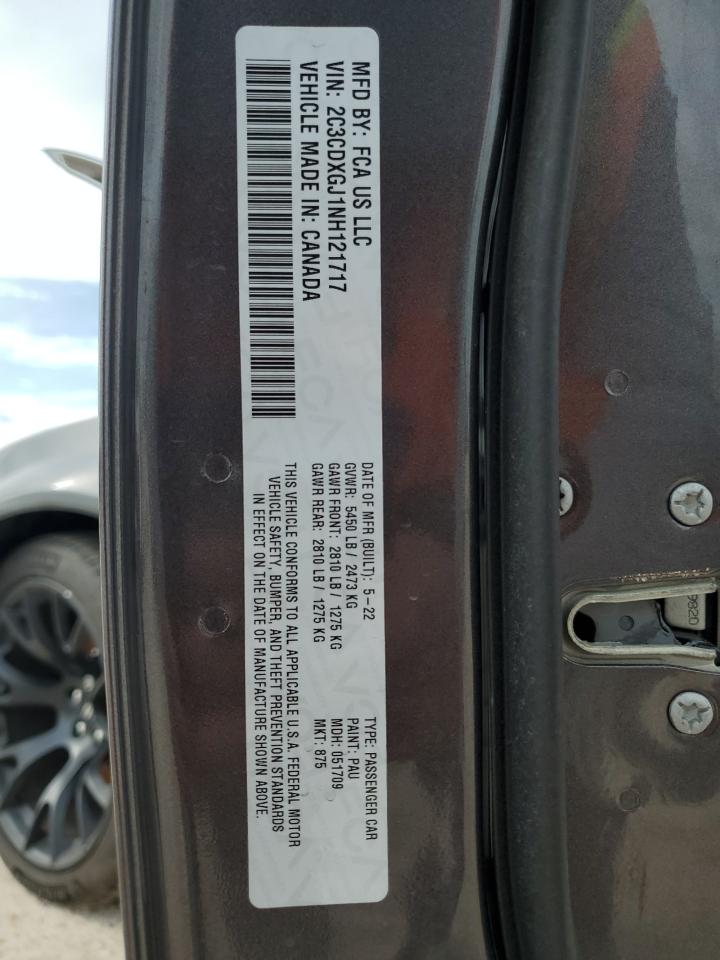 2022 Dodge Charger Scat Pack VIN: 2C3CDXGJ1NH121717 Lot: 67925844