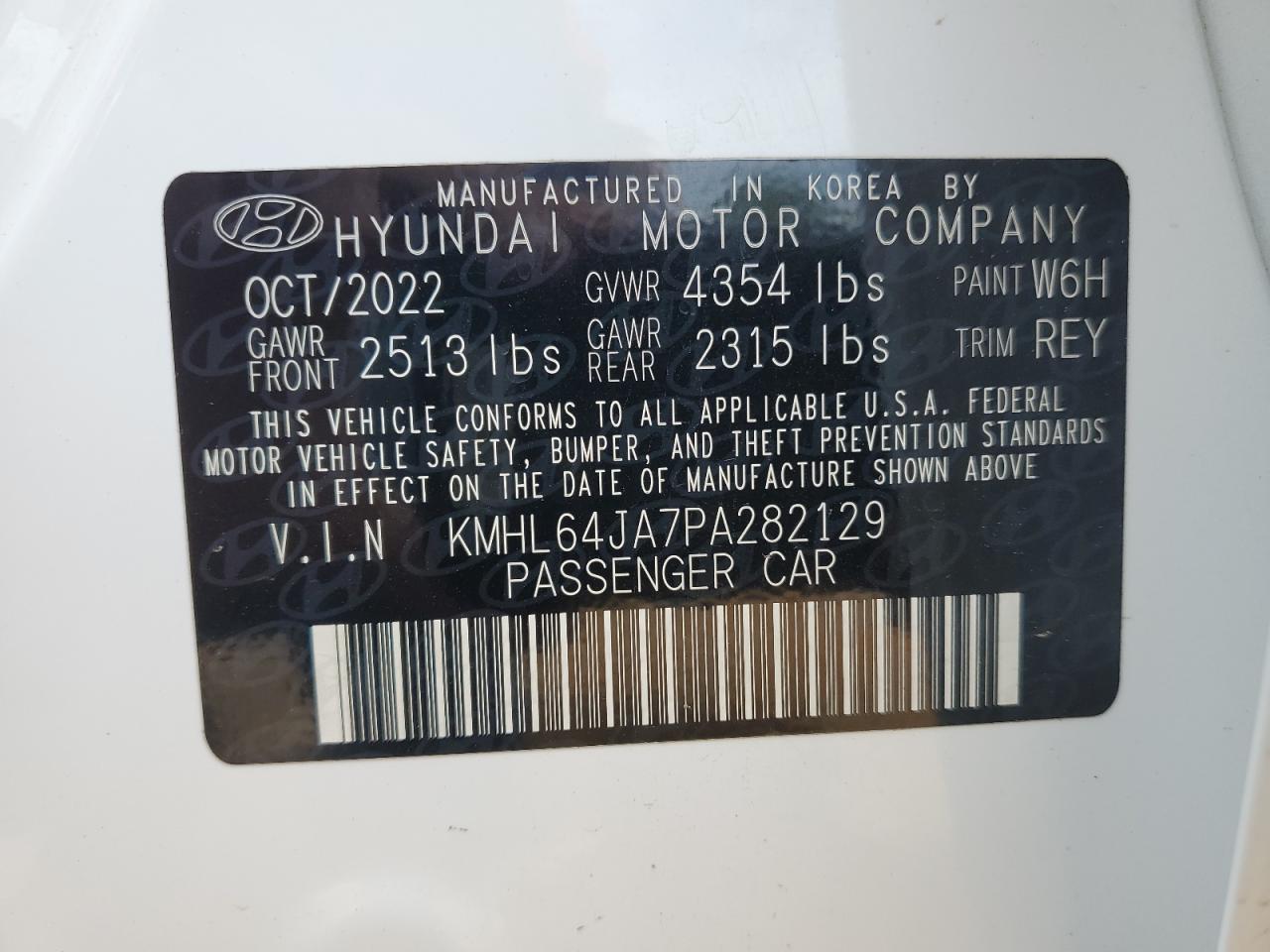 KMHL64JA7PA282129 2023 Hyundai Sonata Sel