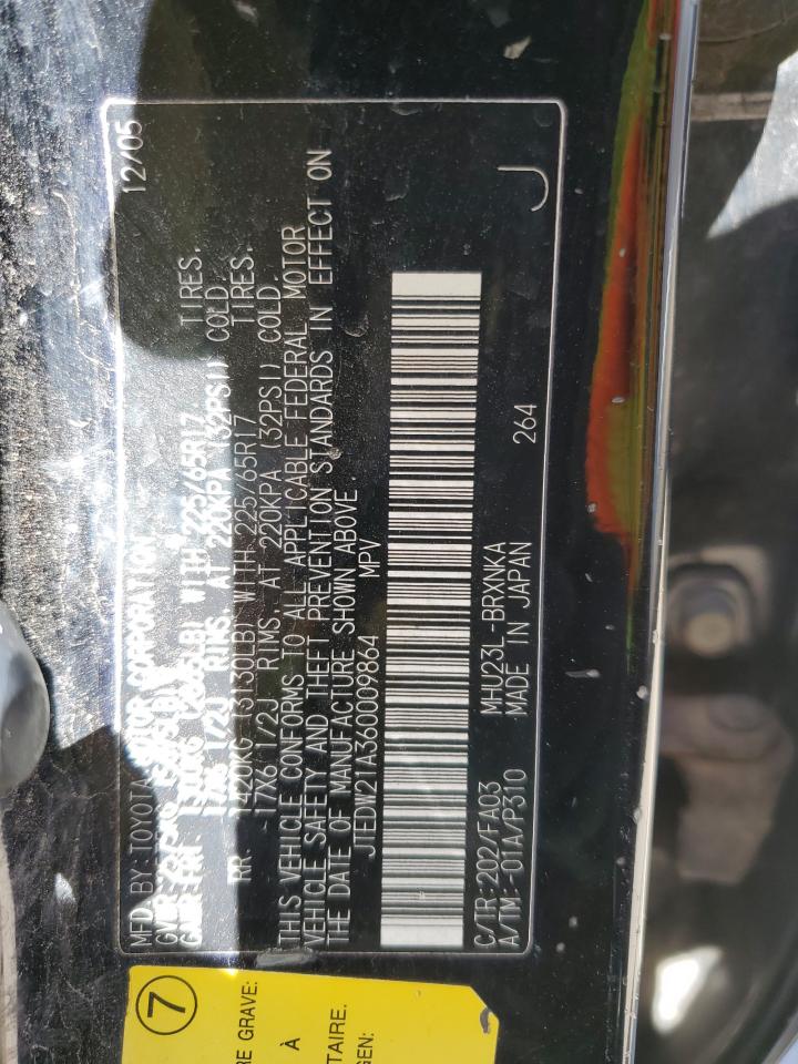 JTEDW21A360009864 2006 Toyota Highlander Hybrid