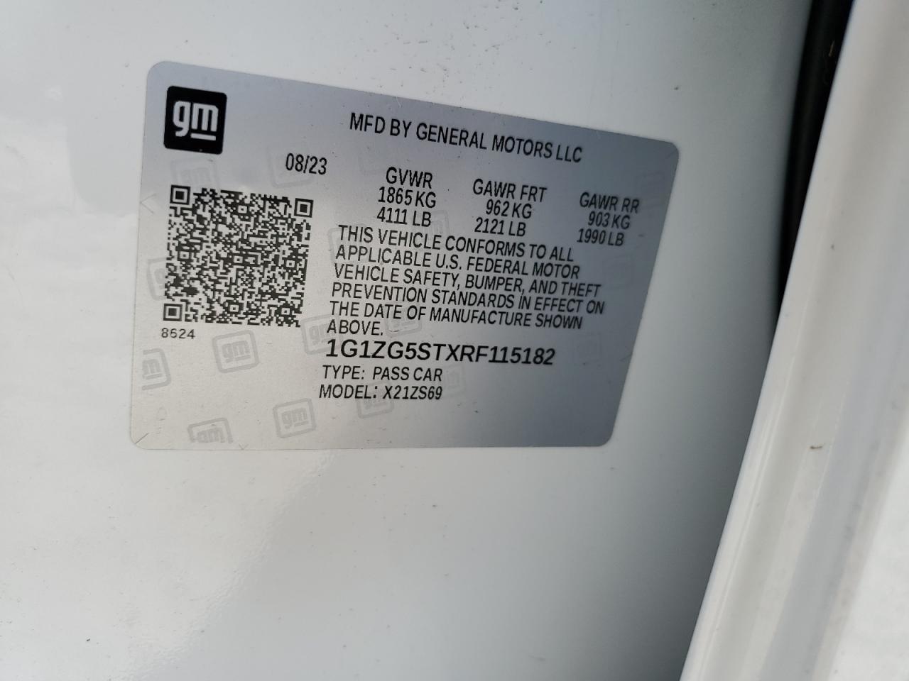 1G1ZG5STXRF115182 2024 CHEVROLET MALIBU - Image 14