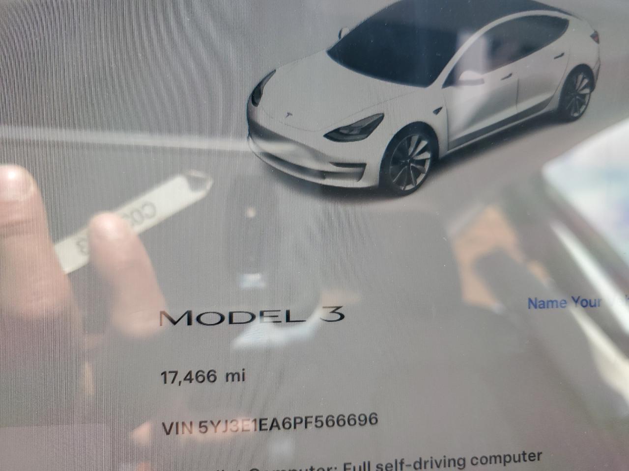 2023 Tesla Model 3 VIN: 5YJ3E1EA6PF566696 Lot: 72805984