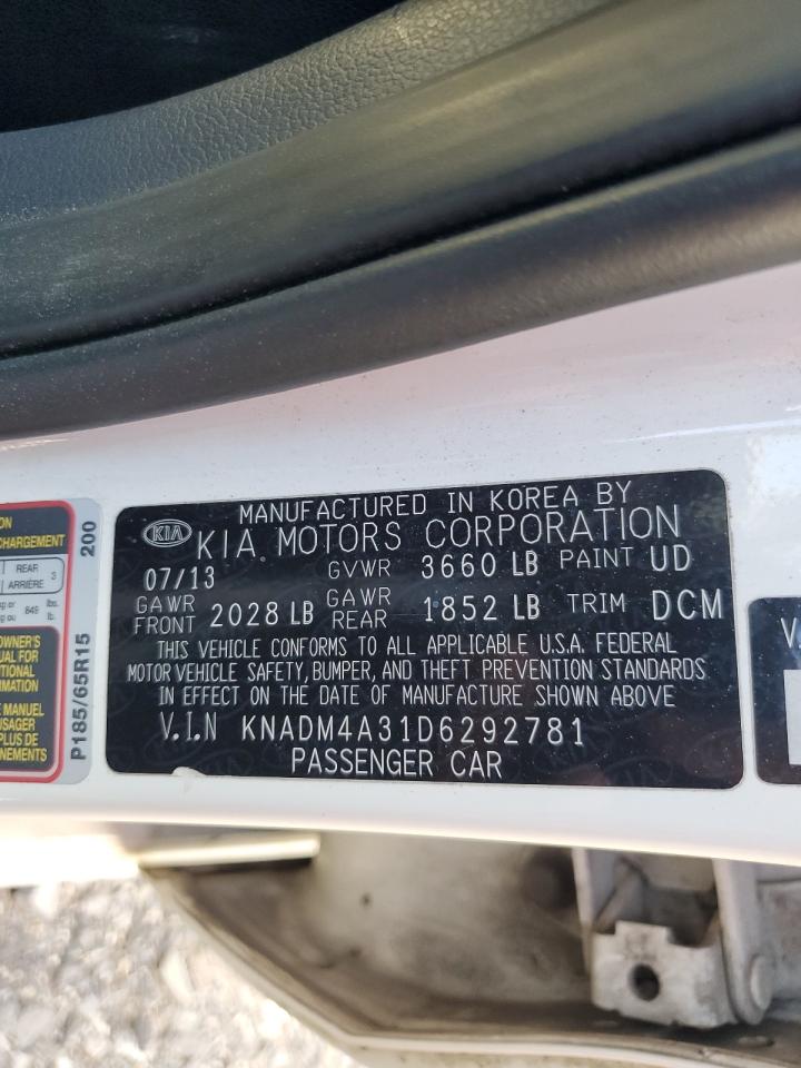 KNADM4A31D6292781 2013 Kia Rio Lx