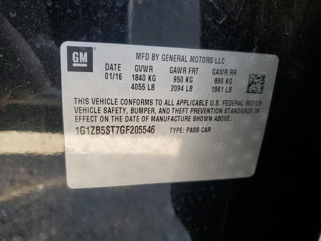 1G1ZB5ST7GF205546 2016 CHEVROLET MALIBU - Image 12