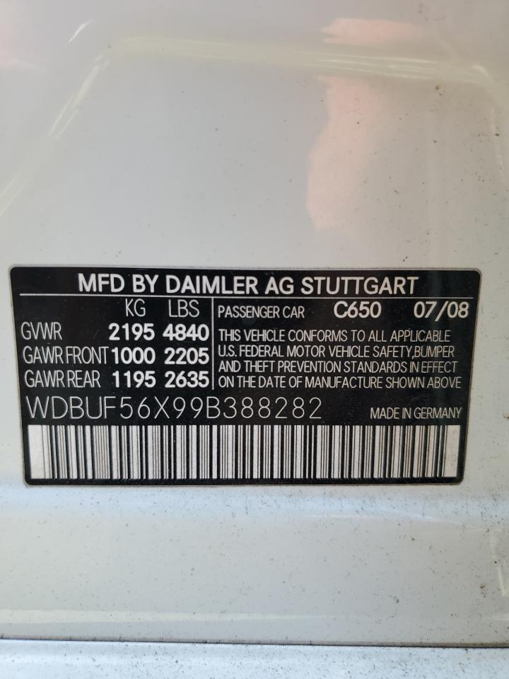 WDBUF56X99B388282 2009 Mercedes-Benz E 350