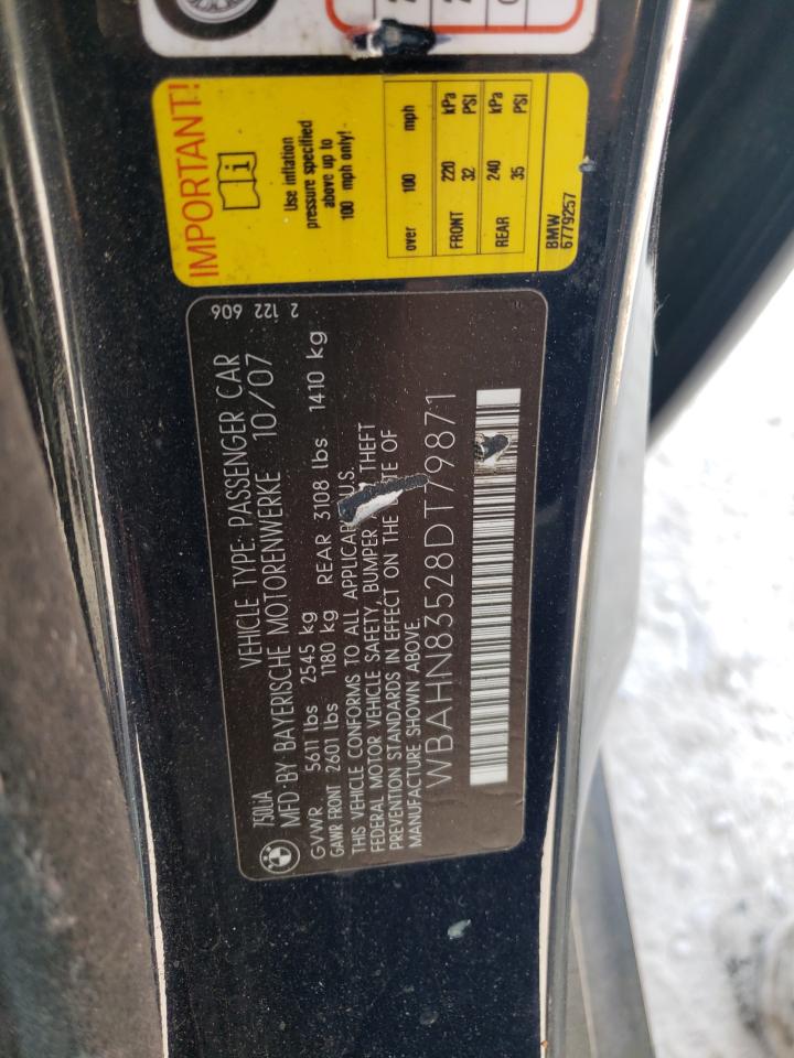 WBAHN83528DT79871 2008 BMW 750 Li