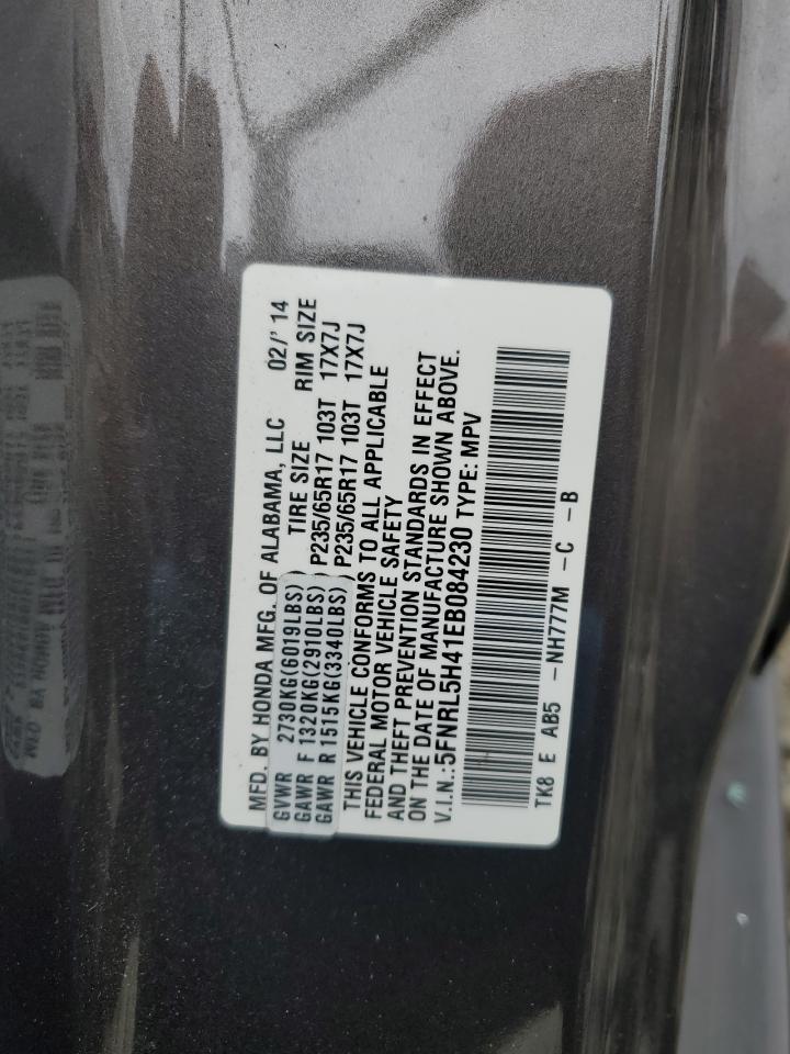 5FNRL5H41EB084230 2014 Honda Odyssey Ex