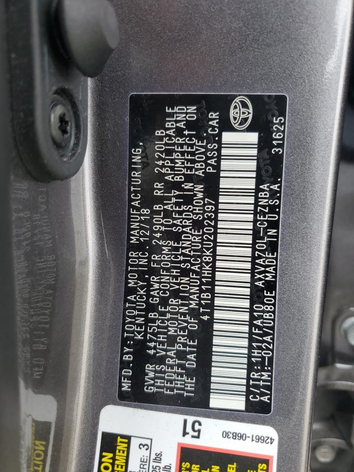 VIN 4T1B11HK8KU202397 2019 TOYOTA CAMRY no.13