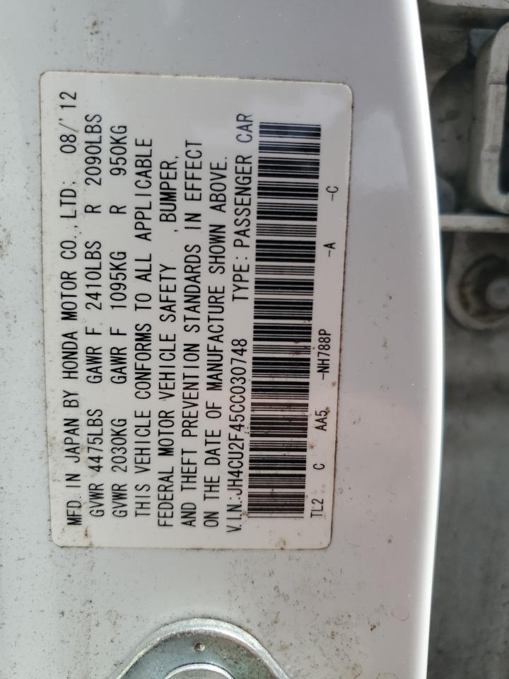 JH4CU2F45CC030748 2012 Acura Tsx