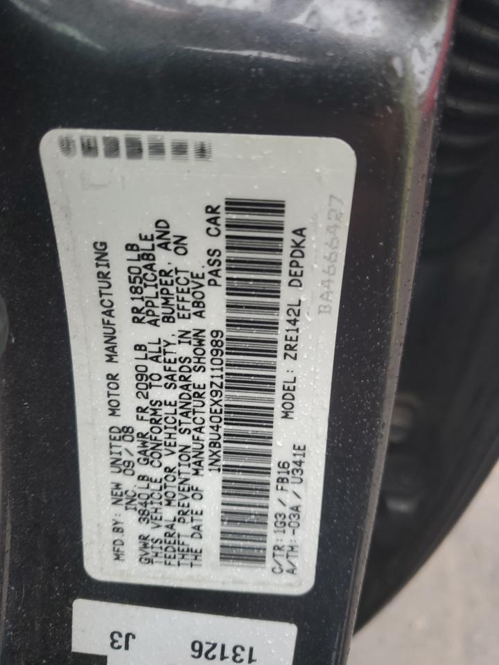 1NXBU40EX9Z110989 2009 Toyota Corolla Base