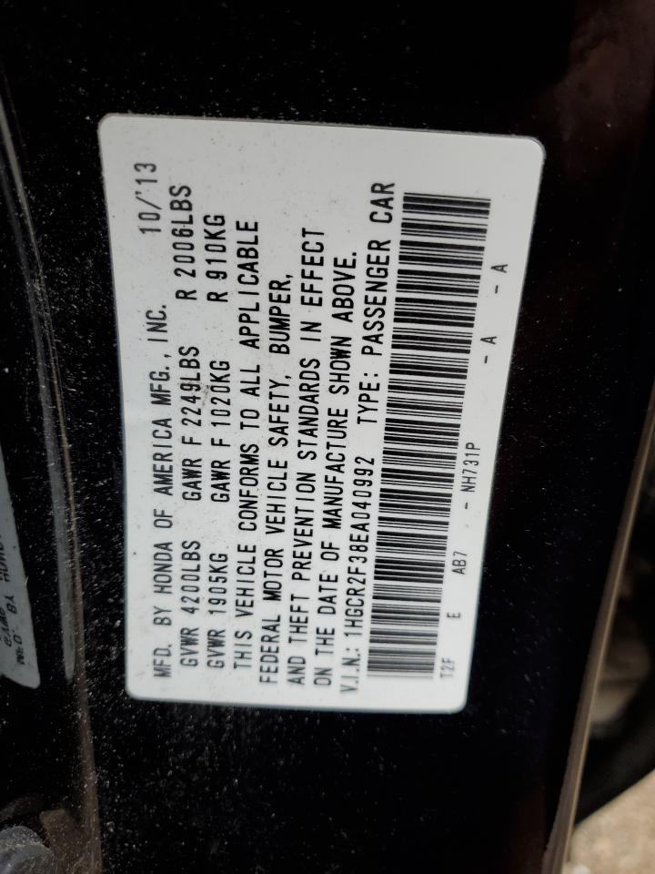 1HGCR2F38EA040992 2014 Honda Accord Lx