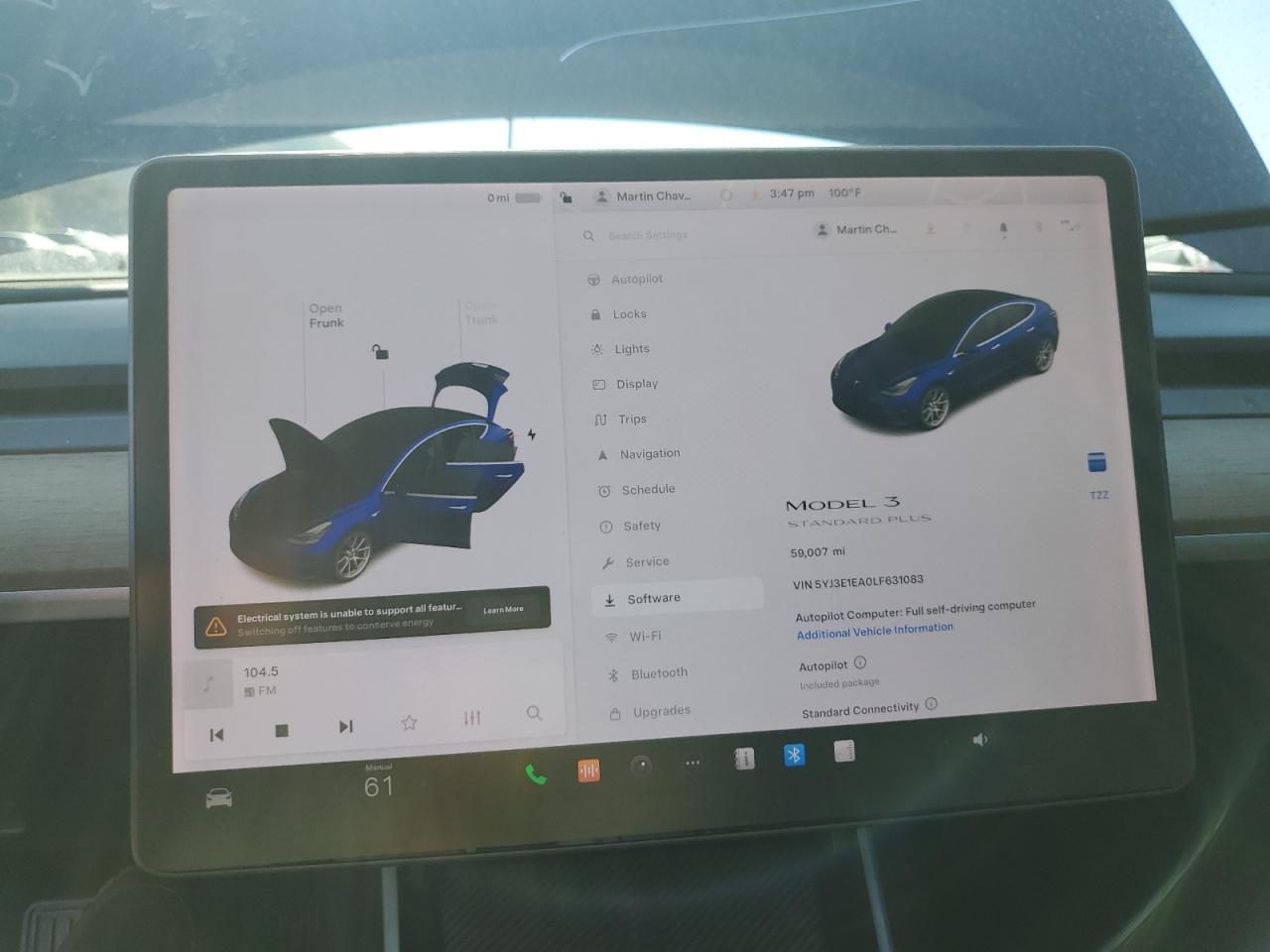 2020 Tesla Model 3 VIN: 5YJ3E1EA0LF631083 Lot: 73142014