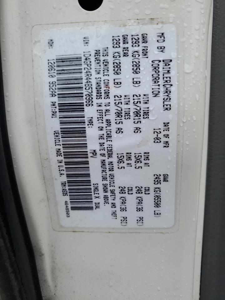 1D4GP24R44B570966 2004 Dodge Grand Caravan Se