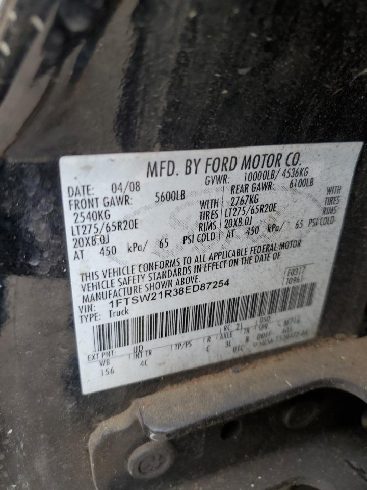 1FTSW21R38ED87254 2008 Ford F250 Super Duty