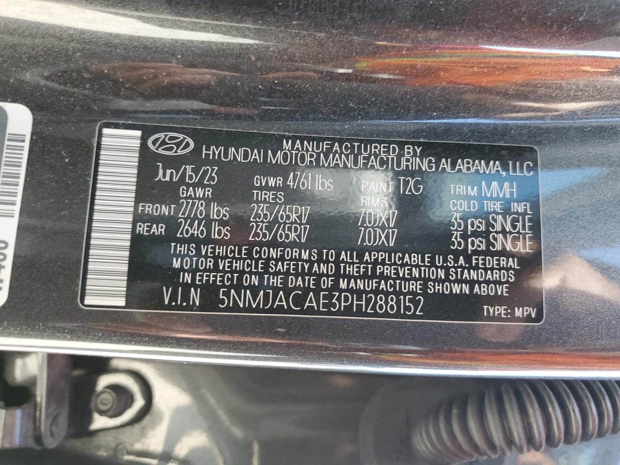 5NMJACAE3PH288152 2023 Hyundai Tucson Se