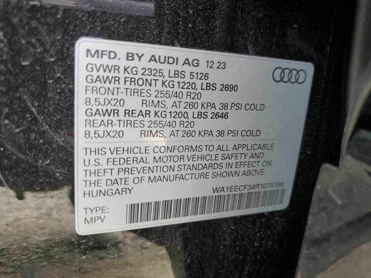 WA1EECF34R1075196 2024 Audi Q3 Premium Plus S Line 45