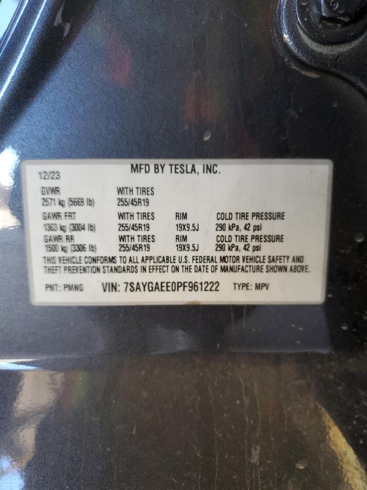 7SAYGAEE0PF961222 2023 Tesla Model Y