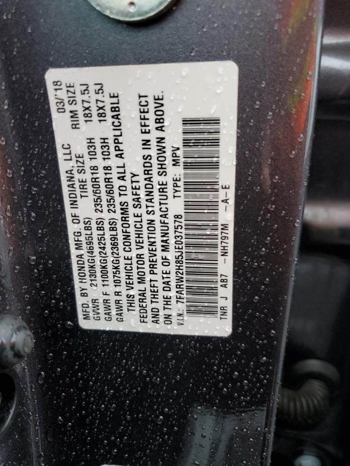 7FARW2H85JE037578 2018 Honda Cr-V Exl