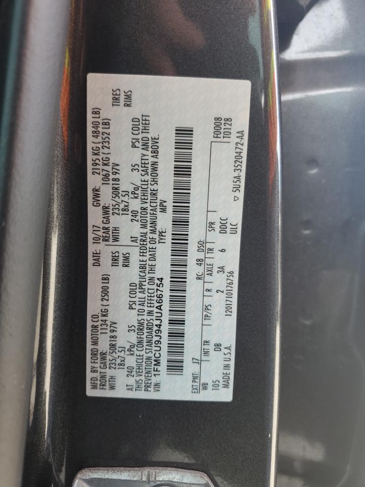 1FMCU9J94JUA66754 2018 Ford Escape Titanium