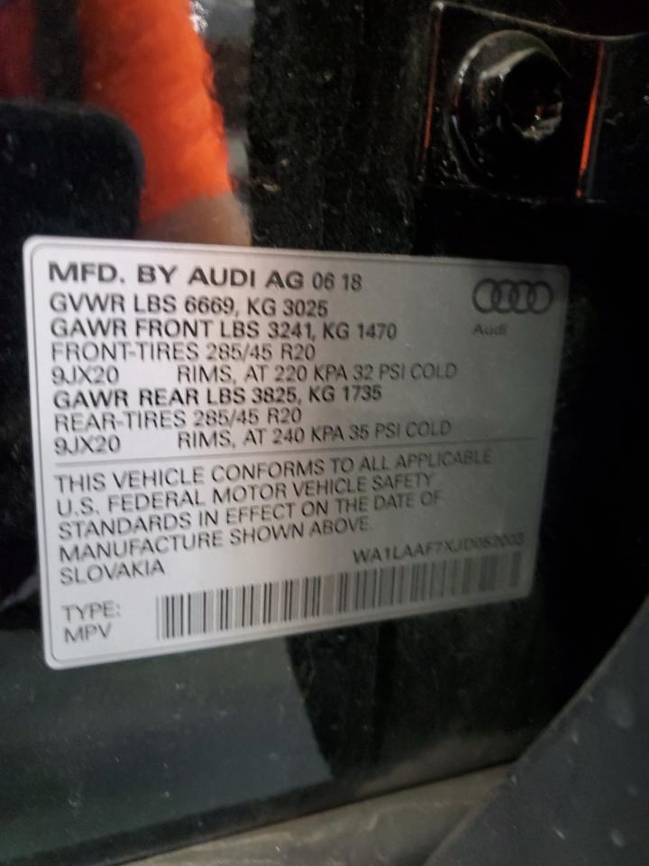 WA1LAAF7XJD052003 2018 Audi Q7 Premium Plus