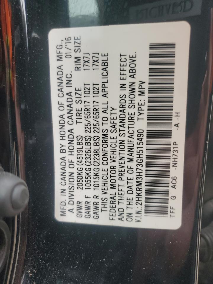 2HKRM3H73GH515490 2016 Honda Cr-V Exl