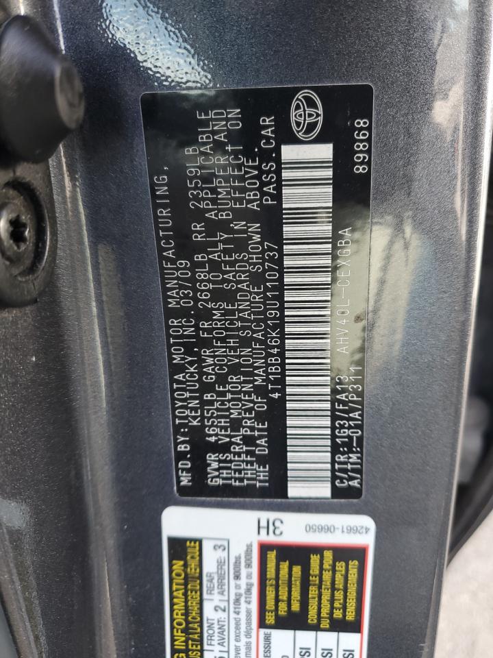 4T1BB46K19U110737 2009 Toyota Camry Hybrid