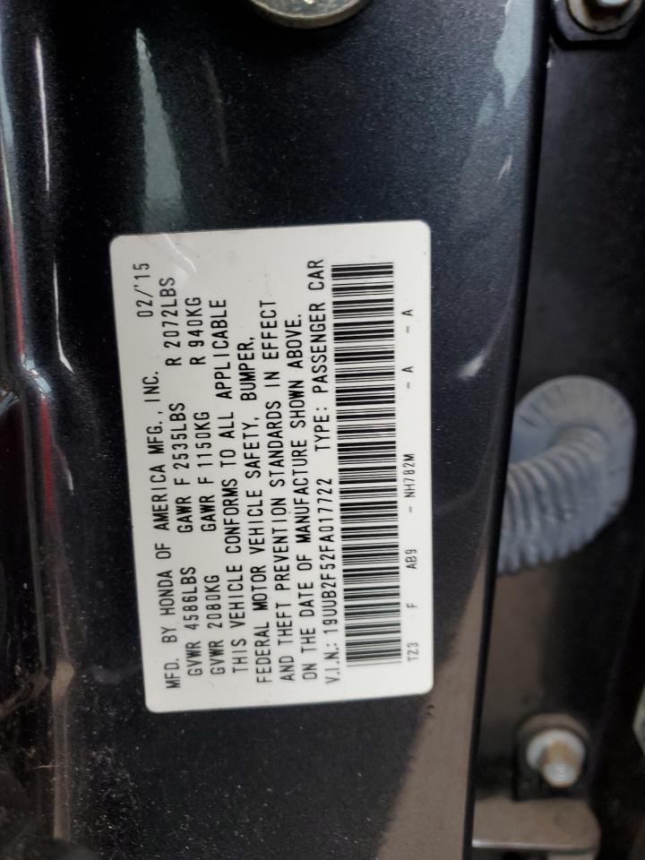 19UUB2F52FA017722 2015 Acura Tlx Tech