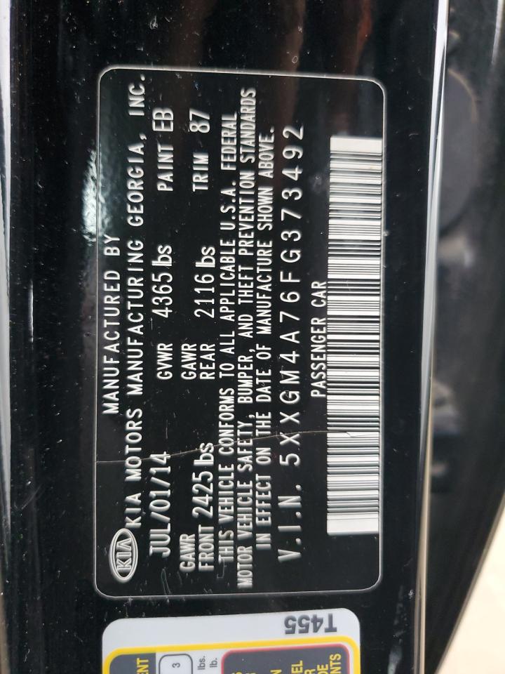 5XXGM4A76FG373492 2015 Kia Optima Lx